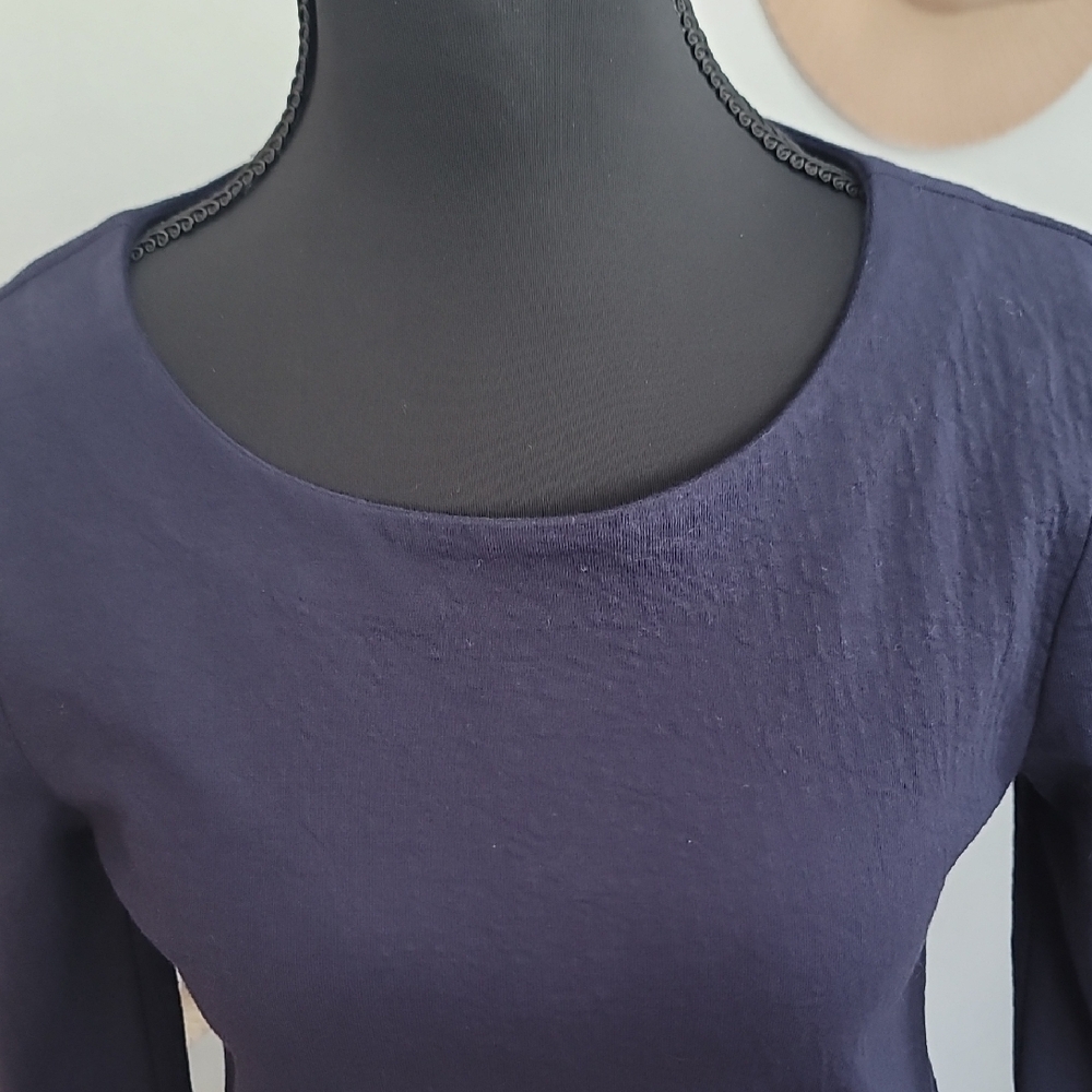 J. Crew Elegant Navy Long Sleeve Dress - Picture 3 of 11